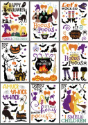 Halloween fönsterdekaler, för barn fönsterglas