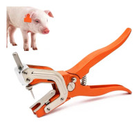 Hydraulisk öronmärkningstång, öronmärkningstång, stansningstång, rostfritt stål djur applikator för b
