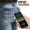 Carbon Fiber korthållare RFID Svart One size
