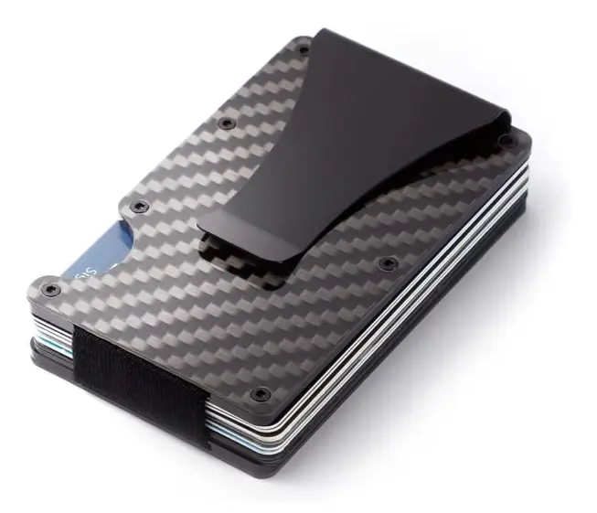 Carbon Fiber korthållare RFID Svart One size