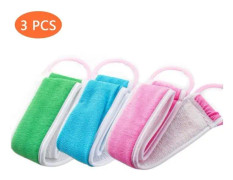 Ocean 3-pack Loofah Rygg Scrub Loofah Dubbelsidig Dusch Peeling
