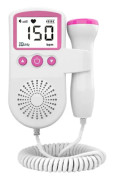 Rosa Hem Fetal Doppler, Baby Pocket Hjärtfrekvens Doppler Hjärtmonitor för graviditet och Test Clear-PA