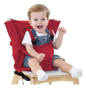 (Röd))Easy Seat Bärbar Resestol 70*40*50cm- Barnstol, Sittstöd för Småbarn Stol - Justerbar, Säkerhet, Tvättbar - Lätt