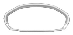Instrumentpanel i silver för bil -60 2022 2023 Rhd inredning