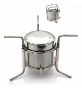 Portabel Camping Alkoholspis i Rostfritt Stål Utomhus Mini Spiritusspis Picknick BBQ Cookout Spis