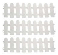 3-pack 50x13cm Vit Plast Trädgårdsgård Inomhus Trädgårdsgård Förskole Blomsterträdgård Veget