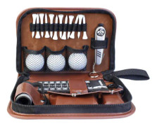 Golftillbehörssats, Utomhus Sport Golfare Läder Golf Organiser Multifunktionell Golftillbehör K