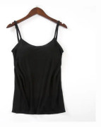 Vadderad mjuk BH Linne Spaghetti Camisole med inbyggd