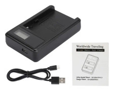 SEIVI svart plast LED videoljus LCD Elektrisk kvantitet Display Kamera Batteriladdare för Sony NP F550 F960 F970
