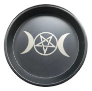 Ljusstake Bordsbricka Metall Ljusstake Dekorativ Förvaringsbricka Spådomstillbehör Astrologi Måne Stjärna Organizer