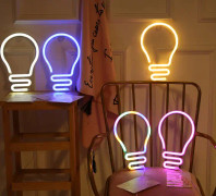 Glödlampsformad neonfest, bröllopsblåljus