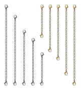 Halsbandsförlängare, 15 st Rostfritt stål Guld Silver Halsband