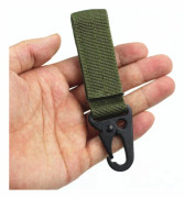 Grön 5 PCS Bälte Karabiner, Nylon Rem med Anti-Friktion Nyckelring Spänne Taktisk Väst 10cm för Utomhus, Camping, Vandring