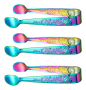 3 st Mini serverings tänger, Rose rostfritt stål sockerbit tänger,