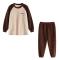 Dam Fluffy Pyjamas Set Fleecetröja byxor Lös plysch