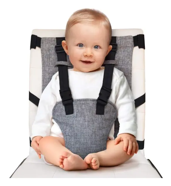 1 st grå barnmatstol säkerhetsbälte, babysits