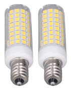 2 st LED-majslampa 102LED 10W Dimbar PC Keramik Energisparande E12 Ljuskälla för Hembelysning AC 100-120V Naturligt Ljus
