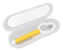 Tongue Tip Exerciser Professional PP Rostfritt stål Oral Muskelstyrka Tungträningsverktyg Gul