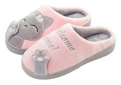 Bomullstofflor Tofflor Cartoon Halkfria Tofflor(Storlek:41-42) pink 28cm