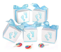 Godisbox, 50-pack presentask, Godisbox, Bandgodispresentask, Festceremoniask Dekoration för födelsedag, dop, nattvard, jul