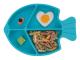 IC Sugplatta för baby, Silikonplattor för toddler Matningsmaterial Passar de flesta barnstolar, BPA-fri Diskmaskin Mikrovågsugn Säker-Blå fisk