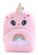 Plush Unicorn Ryggsäck för Barn, Söt Tote Bag med Skolväska, Present