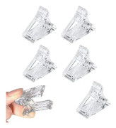 5-pack genomskinliga nagelklippare för gelnagelförlängning Polygel genomskinliga nagelklipp snabba
