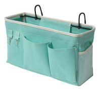 Bedside Caddy/Sängbordsförvaringsväska Hängande organizer för våningssängar och sjukhussängar, Sovsalar Sängskenor, Kan placeras Glasögon, Böcker, Mobiltelefoner, Nycklar (Li