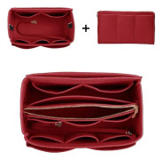 Handväska Organizer Insats, Filt Bag Organizer med dragkedja, handväska & Tote Shaper för Speedy Neverfull Tote