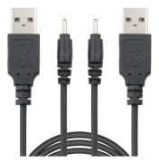 IG USB till DC 2,0 mm-kabel, USB 2,0 Typ A hane till DC 2,0 mm x 0,6 mm Tvåpack