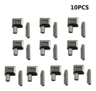 10 st Metall Blixtl?s Stoppar Reparation Dragkedja Stopper SVART