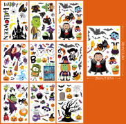 173 st Halloween fönsterdekaler Halloween fönsterdekaler Skelett fönsterdekaler Halloween fönster D