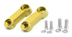 Motorcykelbackspegelmonteringsförhöjningsadapter, 10 mm 8 mm backspegel gold