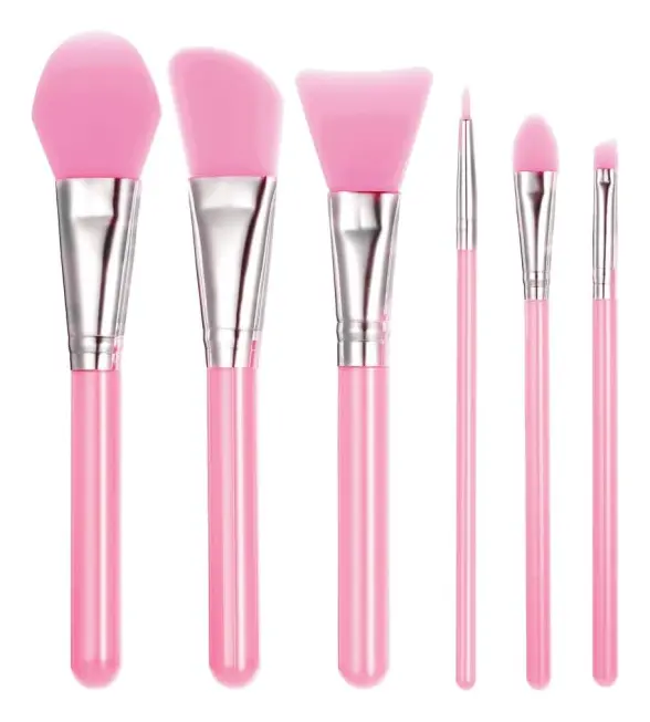 Silikon Makeup Borste Set Pulver 6st