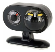 2 i 1 Bilorienteringsguide Kompass Termometer Bil Auto Instrumentbräda (Svart)