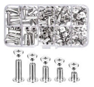 80 Set Screws Sortiment Kit 6 Storlekar Metall Runt Cross Head Post