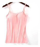 Vadderat mjukt Casual BH-linne för kvinnor pink pink XL