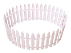 Vit plast julgran staket 20 delar 30x12 cm Tjocka vitt staket för julgran Bröllopsfest dekoration Xmas Trädgård Hem- Lefo Sunmostar