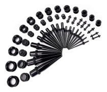 Ear Stretching Kit 50 delar Öronmätare Expander Set null ingen