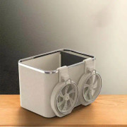 Armstöd Förvaringslåda Vattenkoppshållare Multifunktionell Bilkonsol Organizer för Auto Beige