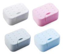4-pack reseväska för tvål, tvålbehållare med lock, tvålbehållare med lock, tvålbehållare i plast, tvålbehållare som är lätta att rengöra för badrummet
