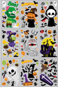 IC Halloween dekorationer interiör fönsterdekaler dekorationer,