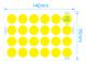 8 färger - Geometriska former klistermärken (cirkel) -