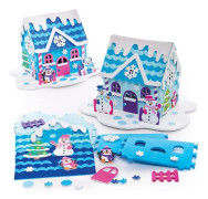Baker Ross - FX292 - Maison Noel Snowman Pattern Kit - Set om 2, Christmas Deco Kit ()