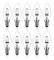 42w E14 C35 Dimbar Halogenlampa Ac 220-240v Varmvit 2700k E14 Transparent Halogenljuskälla (10st) [DB]