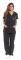 Dam Scrub Set Sex Pocket Medicinska Scrubbar (V-hals med Cargo