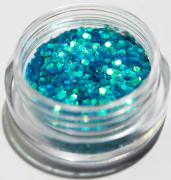 1st Hexagon glitter Turkos