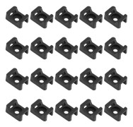100 st svarta kabelbindningsfästen, kabelbindningsbaser, sadeltyp monteringskabelbindningsbas hållare, 22,6 mm x 15,9 mm
