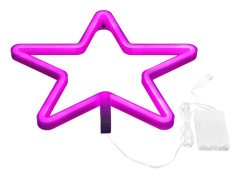 Star Shape LED-ljus Neonskylt Neonljus för födelsedagsfest Vardagsrum USB/batteridriven