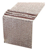 Paljettbordslöpare Rosguld - 12x108 tum Glitterbordslöpare